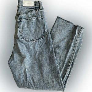 Pistola Straight Leg Button fly jeans rigid denim crop